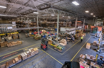 Distribution and order fulfillment team at the Merit Brass Cleveland headquarters